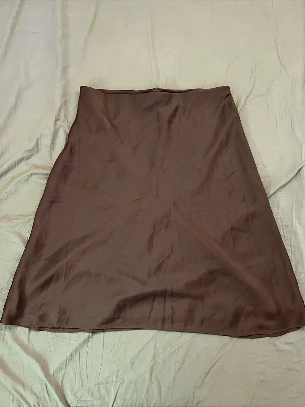 Classic Brown Midi A-Line Skirt